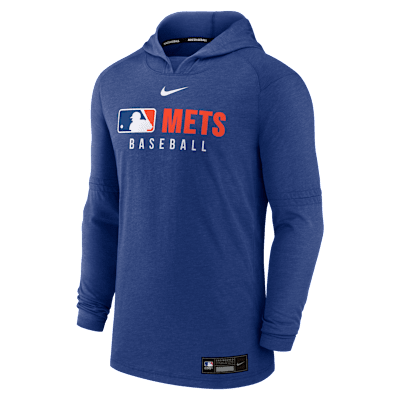 【NIKE】New York Mets Club Slack Men's NikeMLBPulloverHoodie Men's New York Mets Nike Black Club Slack Pullover Hoodie